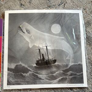 Gray Whale and Ship Art Print